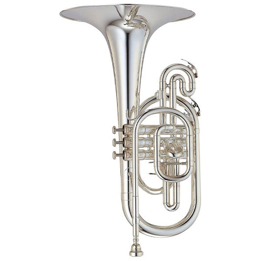 Yamaha YMP-204MS Series Marching F Mellophone Silver (YMP204MS YMP 204MS)