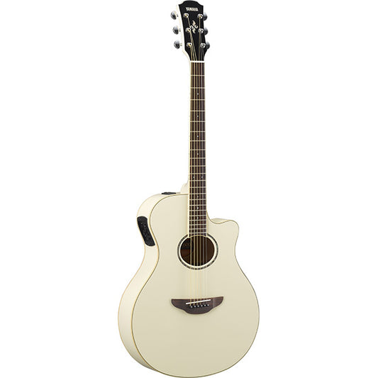 Yamaha APX600 40" Thin Line Spruce Top Acoustic Electric Guitar With Pickup - Vintage White (APX 600)