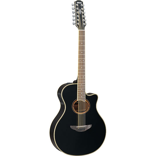 Yamaha APX700II-12 41" 12 String Solid Spruce Top Acoustic Electric Guitar With Pickup Black (APX700 12)
