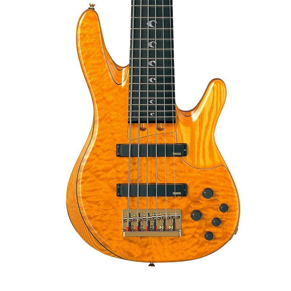 Yamaha TRBJP2 6 String Alder Alnico V Pickup Electric Bass Guitar with Case Amber (TRBJP 2)