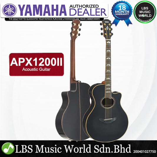 Yamaha APX1200II 41" Solid Spruce Top Acoustic Electric Guitar With Case Black (APX1200)