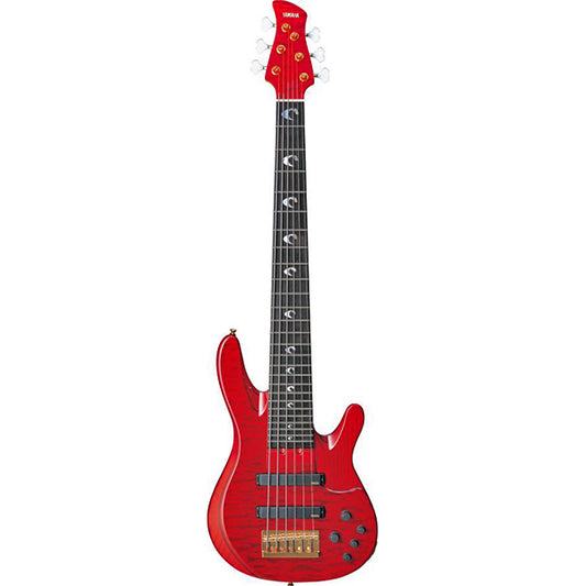 Yamaha TRBJP2 6 String Electric Bass Guitar with Case Translucent Dark Red (TRBJP 2)