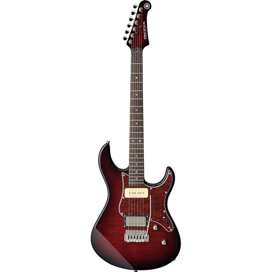 Yamaha PAC611VFM Alder MapleHumbucker Electric Guitar Dark Red Burst (PAC611 PAC 611VFM)