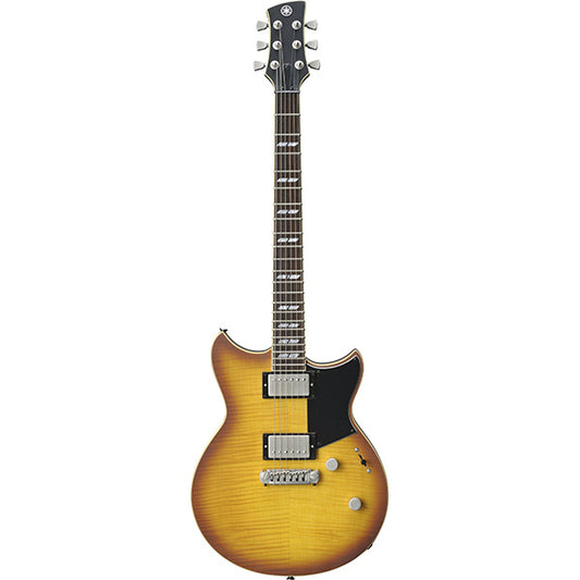 Yamaha RS620 Flame Maple Top HH Pickup Electric Guitar Brick Burst with Gig Bag (RS 620)