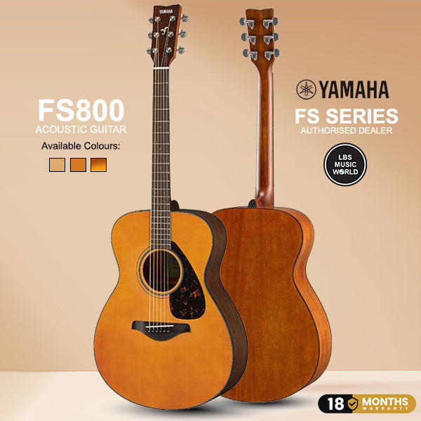 Yamaha FS800 40'' Concert Solid Sitka Spruce Top Acoustic Guitar