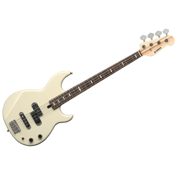 Yamaha BB424 4 String Maple SS Pickup Electric Bass Guitar - Vintage White (BB 424)