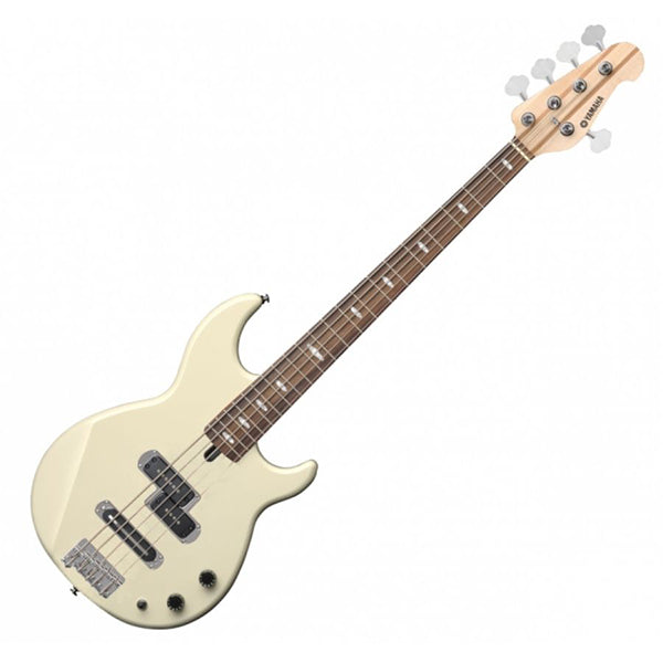 Yamaha BB425 5 String Alder SS Pickup Electric Bass Guitar - Vintage White (BB 425)
