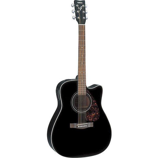 Yamaha FX370C Dreadnought Cutaway Acoustic Electric Guitar With Rosewood Fingerboard - Black (FX-370C FX 370C)