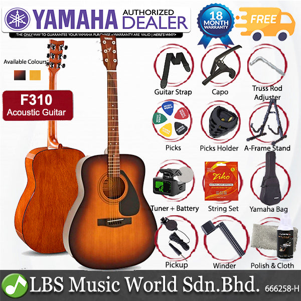 Yamaha F310 41'' Full Size Acoustic Guitar Package (F-310 F 310)