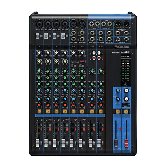 Yamaha MG12 Mixer 12-channel Stereo Analog Mixing Console Mixers (MG 12)