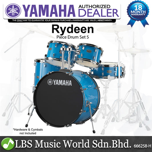 Yamaha Rydeen RDP2F5 5 Pieces Acoustic Drum Set with Cymbal Package - Sky Blue