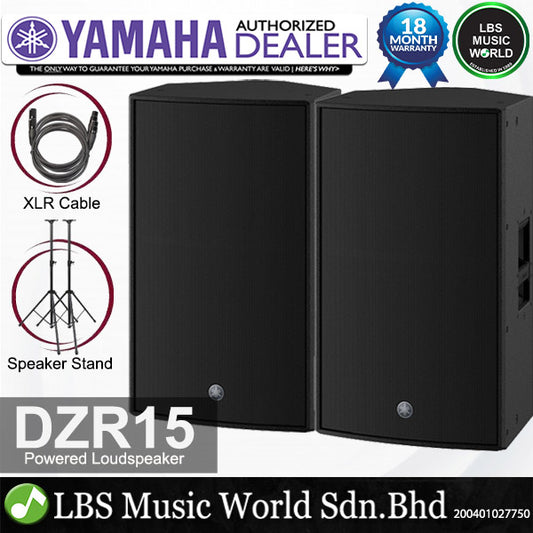 Yamaha DZR15 2000 Watt 15 Inch 2 Way Powered Loudspeaker Active PA Speaker (DZR15W)