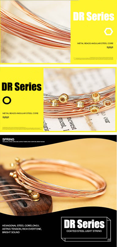 Ziko DR-011 Acoustic Guitar Strings Pure Cooper Great Tone Round Wound Anti Rust 3 Set (11-50)