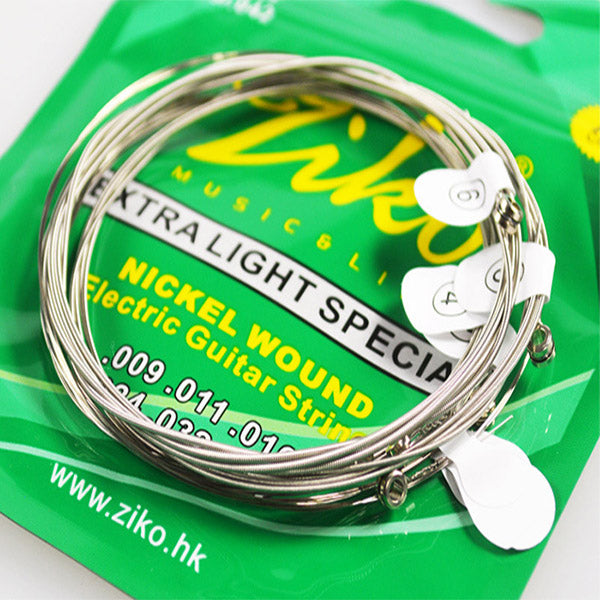 Ziko DEG-009 Electric Guitar Strings Nickle Wound Extra Light Special Bright Tone (009-042)