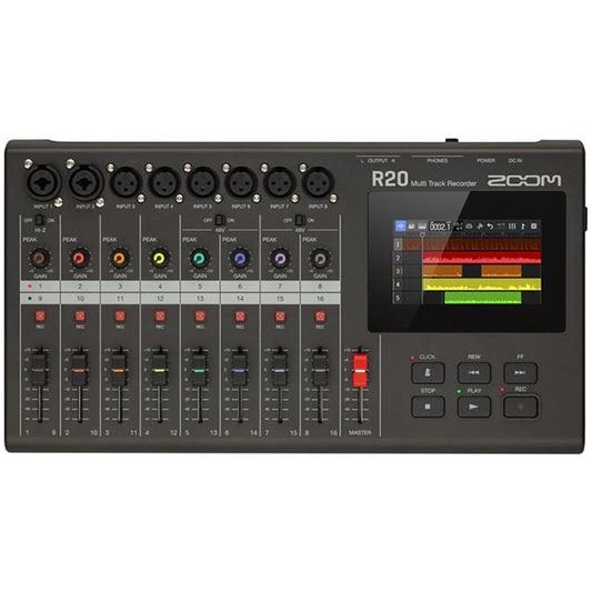 Zoom R20 16 Track Portable MultiTrack Recorder Mixer, Audio Interface, Controller Workstation with Effect (R 20)