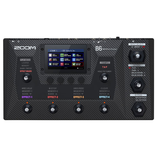 Zoom B6 Bass Multi Effects Processor Guitar with Touchscreen, Tuner and FX Loop (B 6)
