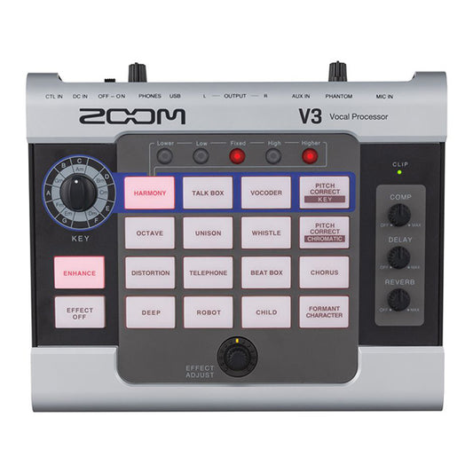 Zoom V3 Multi Effects Vocal Processor and USB Audio Interface with 1 XLR Input and Phantom Power (V 3)