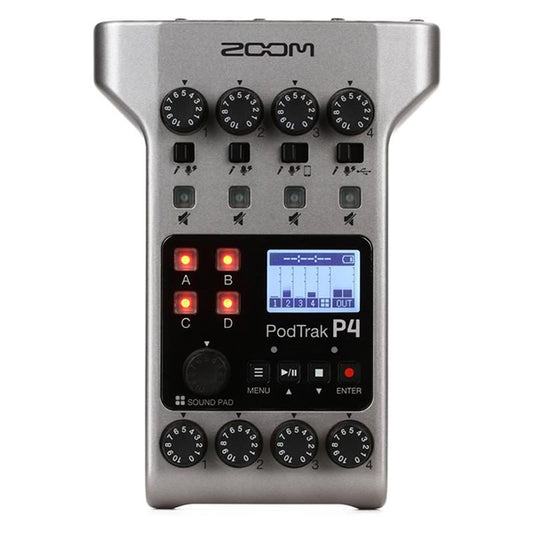 Zoom PodTrak P4 4 Input Ultimate Portable Recorder for Podcasting and USB Audio Interface with Phantom Power (P 4)