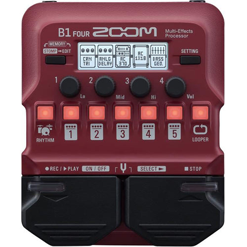 Zoom B1 FOUR Bass Guitar Multi Effects Processor Pedal Stompbox (B1FOUR B14)