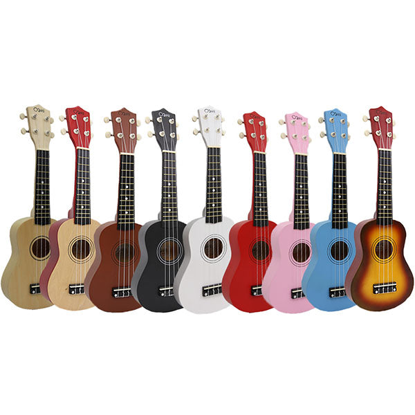 ZTA 21 Inch Soprano Ukulele Hawaii Guitar Beginner Starter Package (Orange)