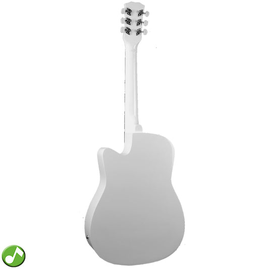 ZTA 38 Inch Acoustic Guitar Sunburst EQ Pickup Cutaway Starter Pack Folk Guitar Bundle With Plug In Amp Equalizer and MA10A Amplifier