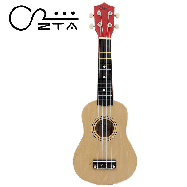 ZTA 21 Inch Soprano Ukulele Hawaii Guitar Beginner Starter Package (Natural)