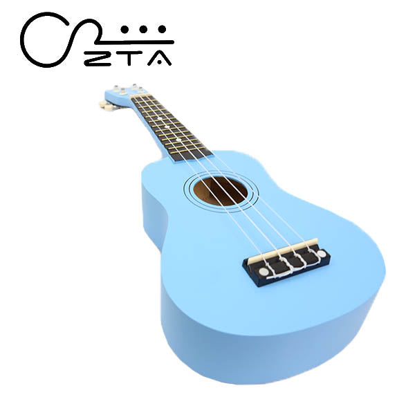 ZTA 21 Inch Soprano Ukulele Hawaii Guitar Beginner Starter Package (Blue)