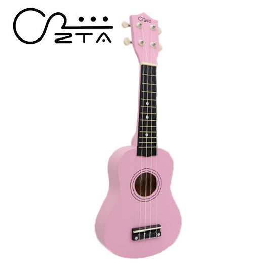 ZTA 21 Inch Soprano Ukulele Hawaii Guitar Beginner Starter Package (Pink)