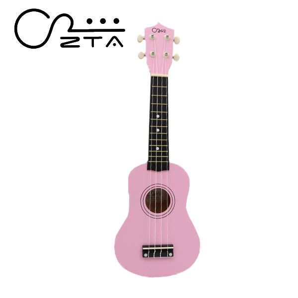 ZTA 21 Inch Soprano Ukulele Hawaii Guitar Beginner Starter Package (Pink)