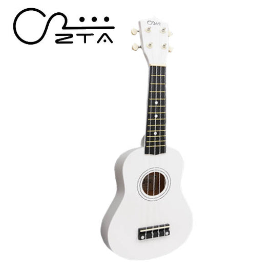 ZTA 21 Inch Soprano Ukulele Hawaii Guitar Beginner Starter Package (White)