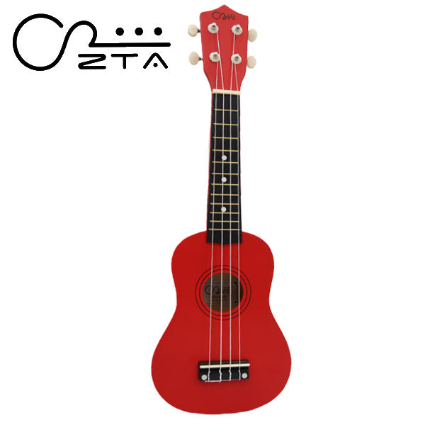 ZTA 21 Inch Soprano Ukulele Hawaii Guitar Beginner Starter Package (Red)