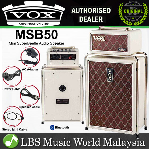 Vox MSB50 Mini SuperBeetle Audio 50Watt Bluetooth Speaker Cabinet Amplifier Amp (MSB 50)