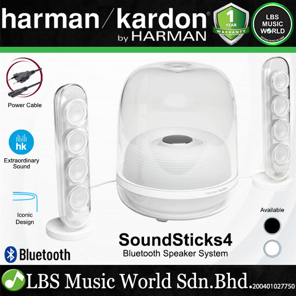 Harman Kardon SoundSticks4 Wireless Bluetooth Portable Transparent Speaker System