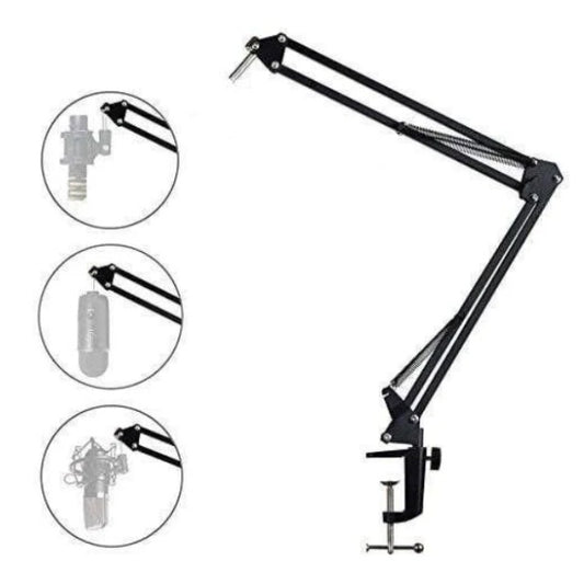 Maono BA20 Microphone Suspension Boom Scissor Arm Stand with Holder Clamp