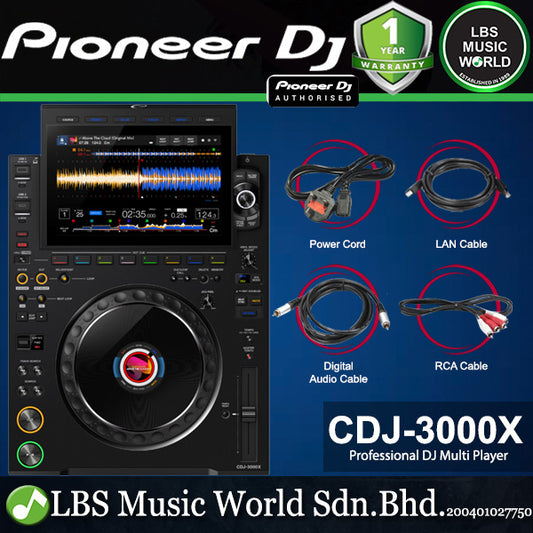 Pioneer DJ CDJ-3000X Professional DJ Multi Player with 10 Inch Touchscreen and Built in Wifi (CDJ3000X)