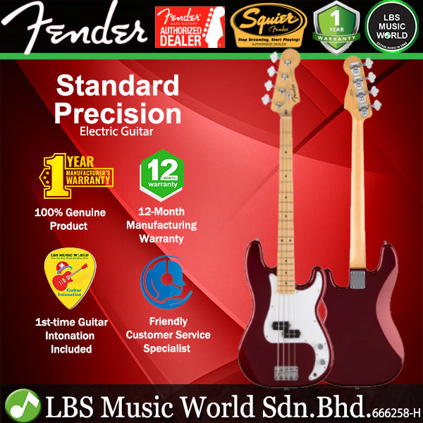 Fender Standard Precision Bass 4 String Guitar SS Pickup with Maple Fingerboard