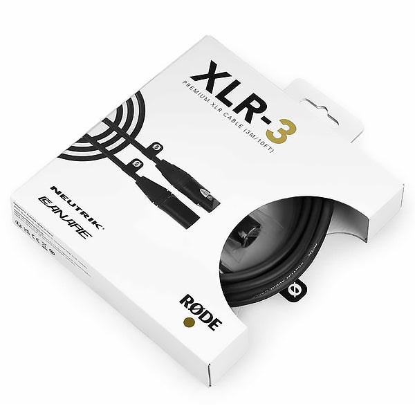 Rode XLR-3 10 Feet Premium XLR Cable Male to XLR Female (XLR3M)