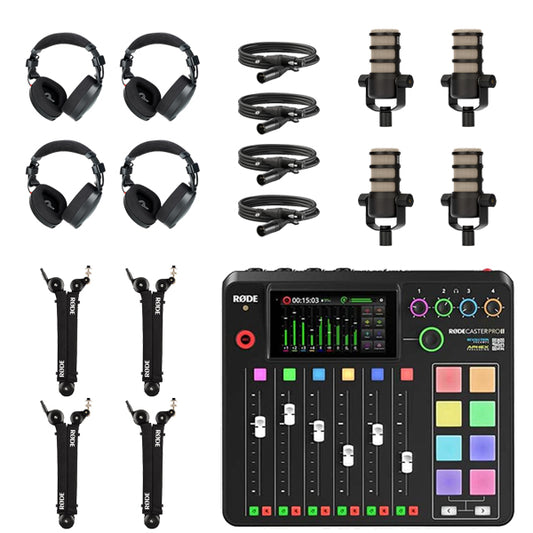 Rode Ultimate Podcast Kit Four Person Podcasting Complete Setup Bundle