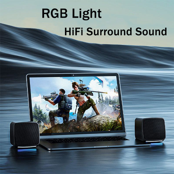 BSL E-1078 3.5mm Input Portable Wired Speaker with LED Light (E1078)