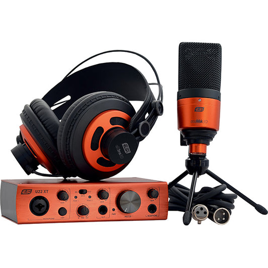 ESI U22 XT cosMik Professional Studio Recording Bundle with USB Audio Interface and Condenser Microphone Mic (U22XT)
