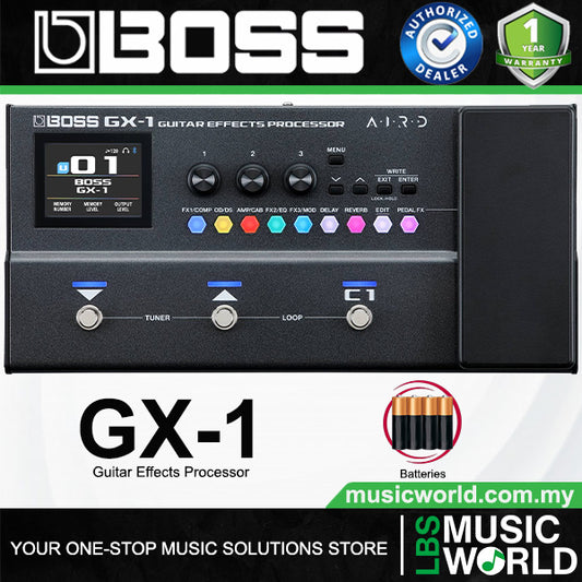 Boss GX-1 Portable Guitar Effects Processor with Bluetooth for Electric Guitar (GX1)
