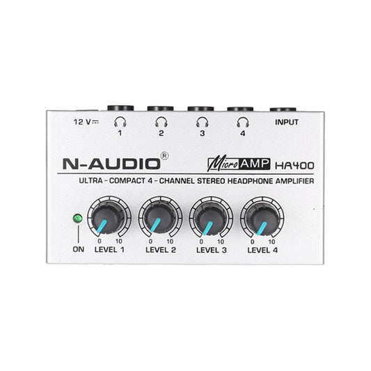 N-Audio HA400 Microamp 4 Channel Stereo Amp Headphone Amplifier