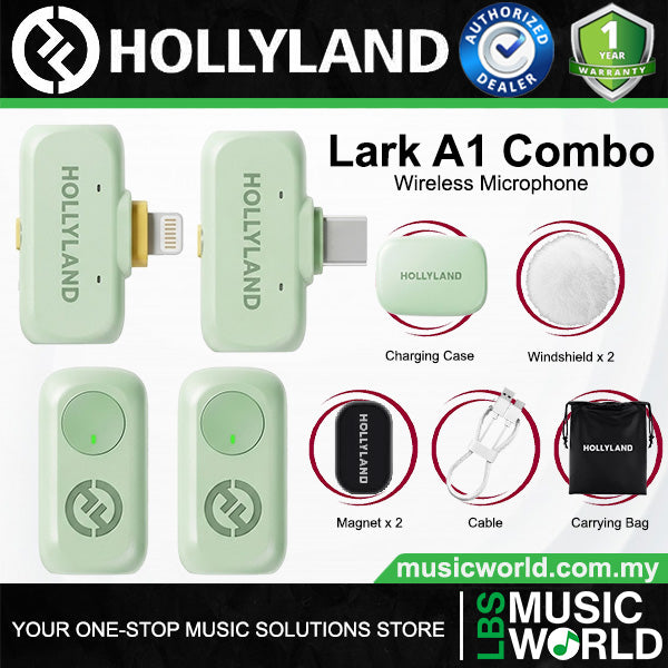 Hollyland Lark A1 Combo 2 Person Wireless Lavalier Microphone with 3 Level of Noise Cancellation