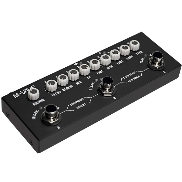 M-VAVE Cube Baby Compact Multi Effects Pedal with Rechargeable Battery for Acoustic Electric Bass Guitar (CubeBaby)