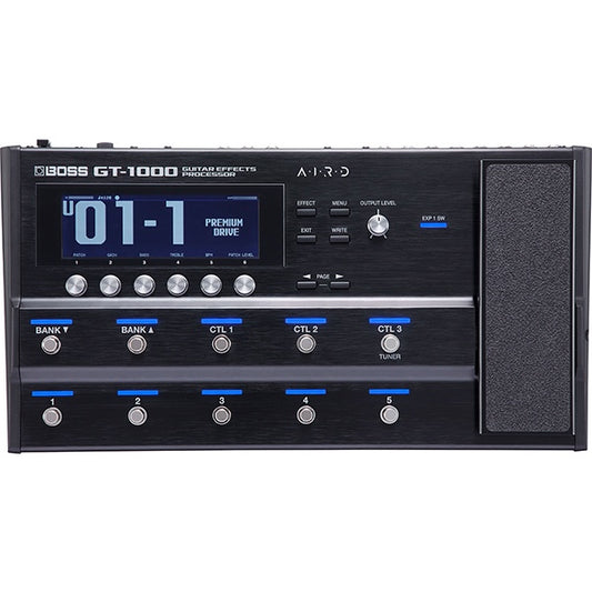 Boss GT-1000 Guitar Multi Effects USB Pedal Basic Package with Amplifier Modeling (GT1000)