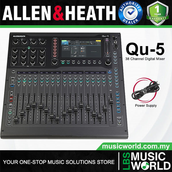 Allen & Heath Qu-5 Series 38 Channel Compact Digital Mixer with and without Dante (Qu5 Qu5D)