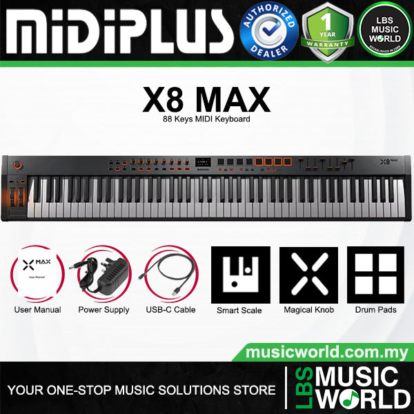 Midiplus X MAX Series Semi Weighted USB Midi Keyboard Controller (X4 X6 X8)