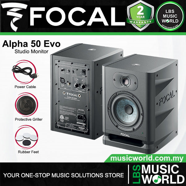 Focal Alpha 50 Evo 50 Watts 2 Way Active Studio Monitor
