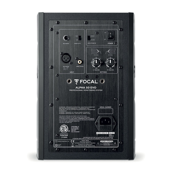 Focal Alpha 50 Evo 50 Watts 2 Way Active Studio Monitor Loudspeaker - Pair