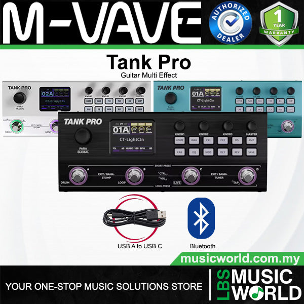 M-VAVE Tank Pro Portable Multi Effect Pedal with Built In Battery